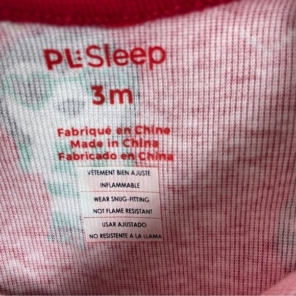 NEW Nordstrom One Piece Christmas Sleep Set Matching Hat Size 3M Baby Petite Lem - Picture 6 of 12